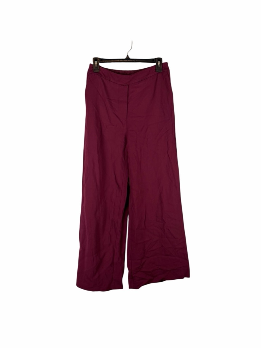 Boden Burgundy Wide Leg Pull On Pants Elastic Waist Size L